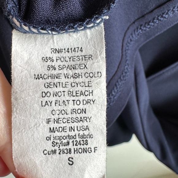 Dianna Belle 2 Tank Tops Gold Buttons Navy Black Size Small Sleeveless Blouse - Picture 6 of 6